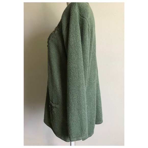 4/$25 90s Vintage Jade Green JUDA Sweater - Picture 3 of 5
